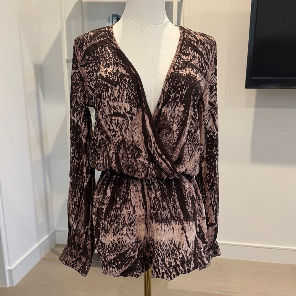 Blue Life Black and Brown Abstract Jumpsuit